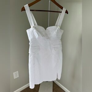 Trina‎ Turk Trellis White Summer Dress, size 8